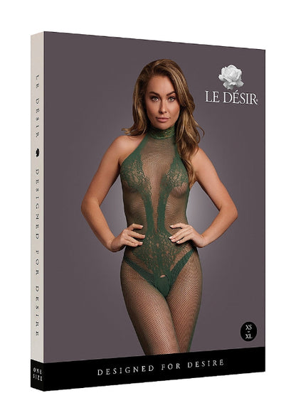 olive green bodystocking package front
