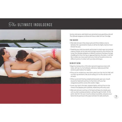 Oral Sex Mini Book content - color photo on left and explanation on right