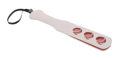 Peaches 'n CreaMe Paddle - peach colored paddle on an angle with three peach cutouts