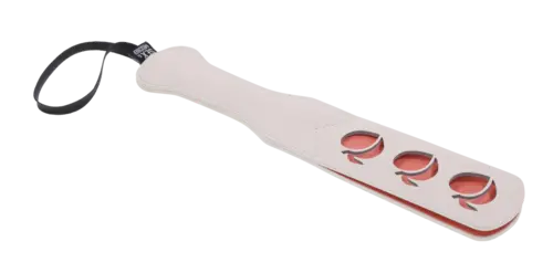 Peaches 'n CreaMe Paddle - peach colored paddle on an angle with three peach cutouts