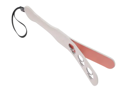 Peaches 'n CreaMe Paddle - peach colored paddle on an angle with three peach cutouts