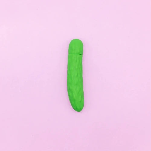pickle vibrator against purple background
