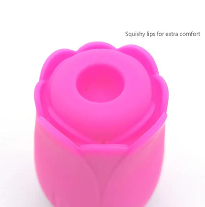 closeup of pink tulip pro toy showing soft lips
