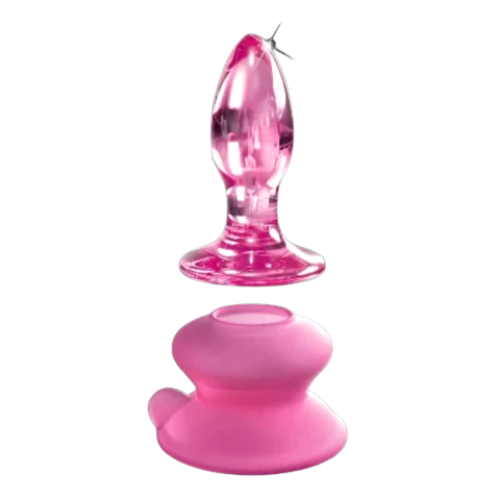 Pipedream - Icicles No.90 Glass Butt Plug With Suction Cup - Pink