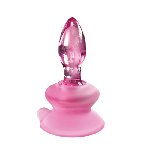 Pipedream - Icicles No.90 Glass Butt Plug With Suction Cup - Pink
