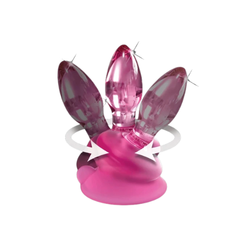 Pipedream - Icicles No.90 Glass Butt Plug With Suction Cup - Pink