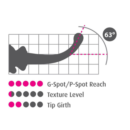 Pipedream - Icicles No.87 Curved Glass G-spot Dildo - Black