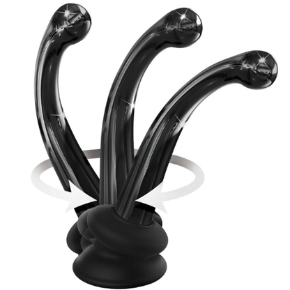 Pipedream - Icicles No.87 Curved Glass G-spot Dildo - Black