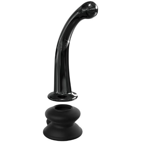 Pipedream - Icicles No.87 Curved Glass G-spot Dildo - Black