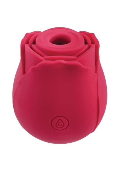 red ravishing rose toy clit pleaser against white background