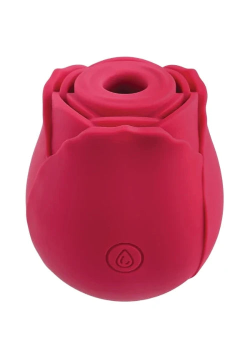 red ravishing rose toy clit pleaser against white background