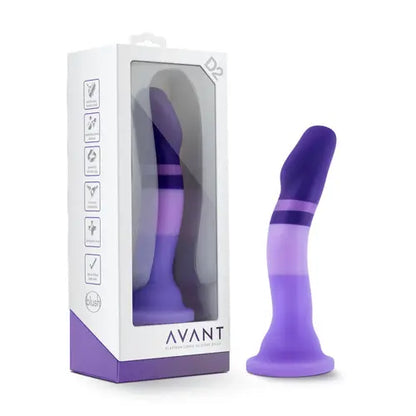 purple rain dildo - white box on left and purple striped dildo on right