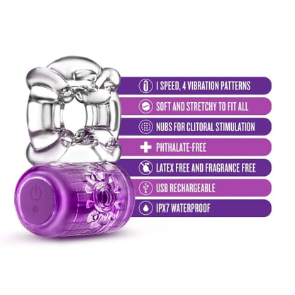 blue purple pleaser with product details