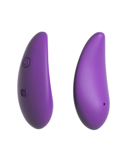 purple fantasy c-ringz rabbit cock ring remote control against white background