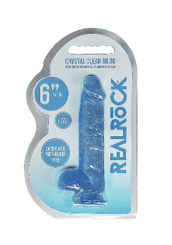 real rock blue crystal dildo in light blue package