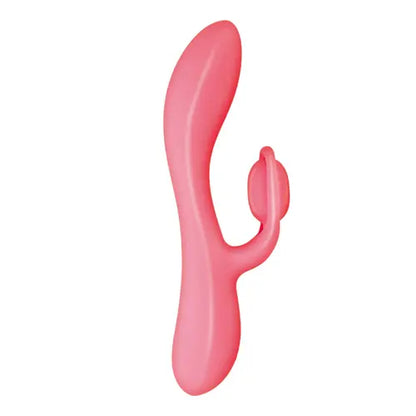 blaze romantic massager - red vibrator with external vibrator side view
