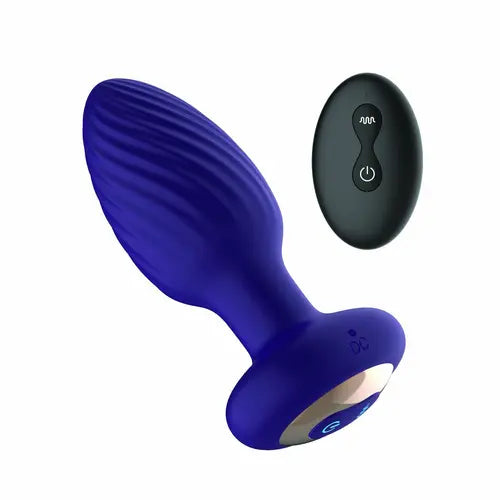 NassToys Royale Rotating Anal Plug - purple textured blug and remote control
