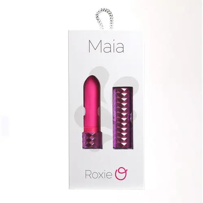 Roxie pink lipstick bullet vibrator in white packaging