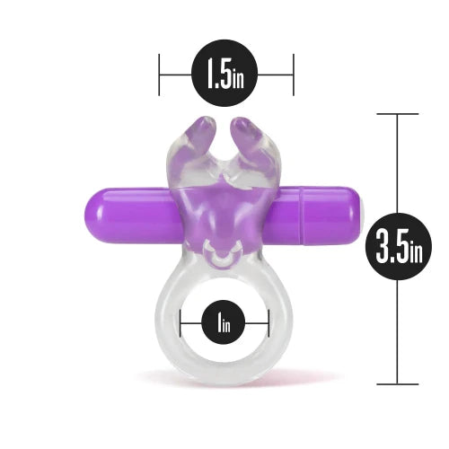 purple vibrating cock ring with dimensions
