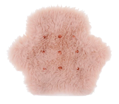 fluffy peach sensory glove with rose gold spikes