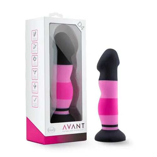 Sexy in Pink dildo white box on left, pink and black dildo on right