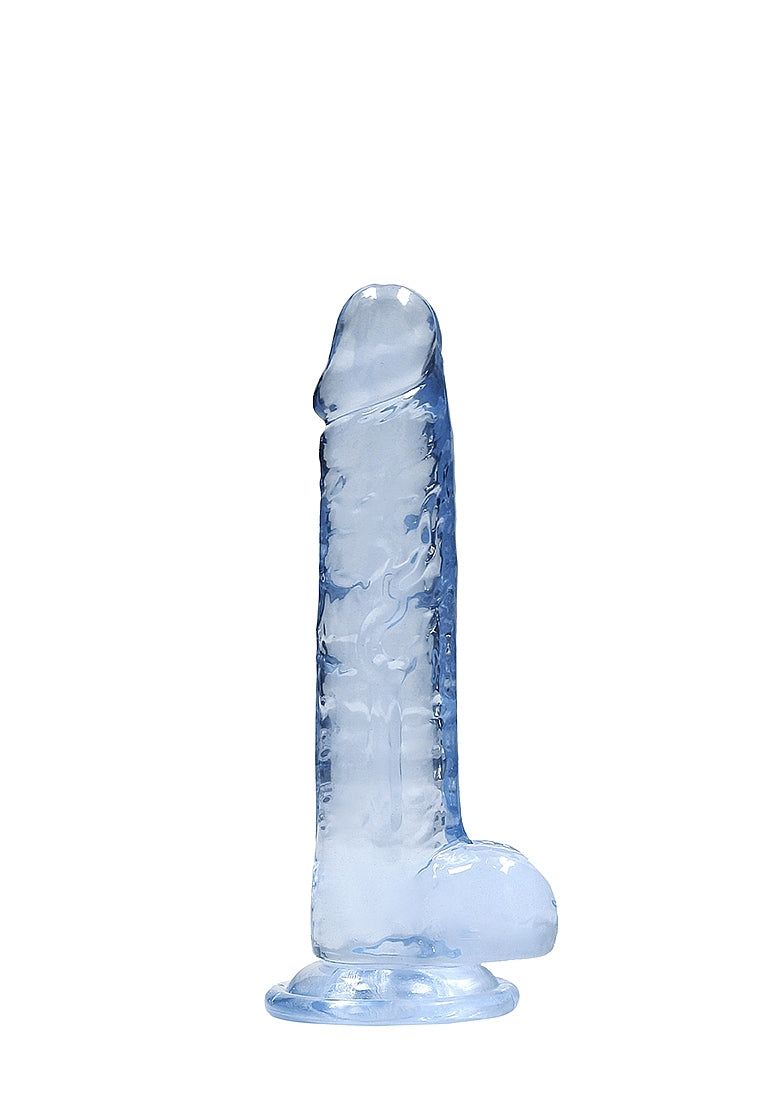 blue dildo against white background
