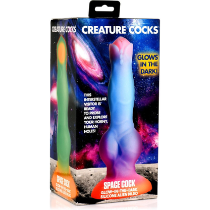 XR Brands - Creature Cocks - Space Cock Glow-in-the-Dark Alien Dildo