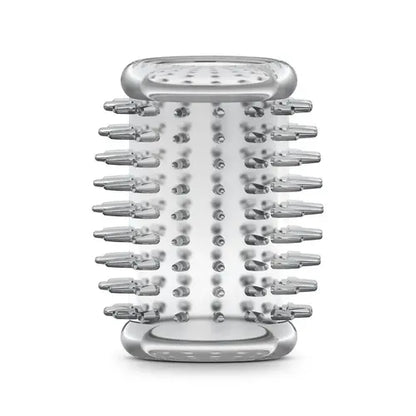 Spiked tickler clear sleeve against white background