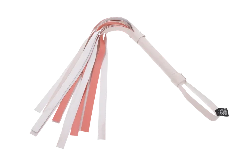 peaches and creame flogger against white background