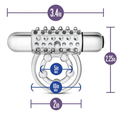 3-in-1 Super Clitifier cock ring toy dimensions