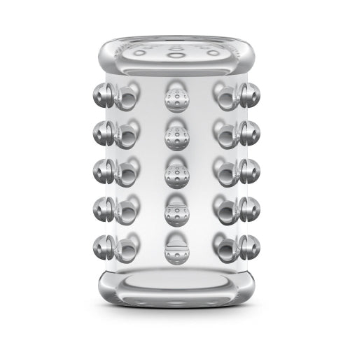 Clear Soft Tickler Studded Penis Sleeve against white background