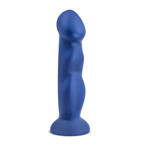 avant suko indigo suction cup dildo against white background