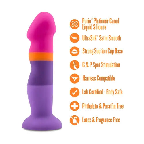 Summer Fling rainbow dildo with details