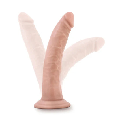 vanilla dildo demonstrating flexibility