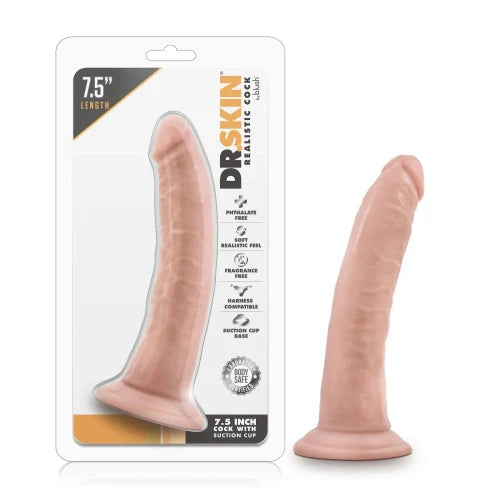 vanilla dildo next to package