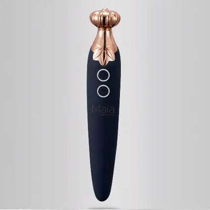 The VAPORATOR smokable vibrator by Maia - black vibrator against white background