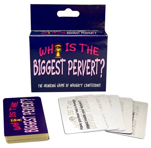 who is the biggest pervert game - blue box with cards