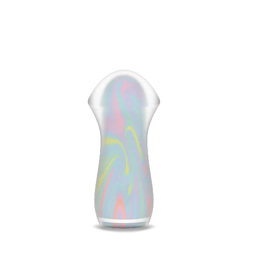 Winx mushroom with colorful pastel swirl against white background