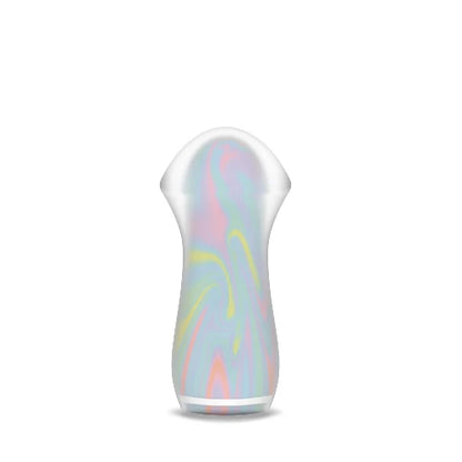 Winx mushroom with colorful pastel swirl against white background