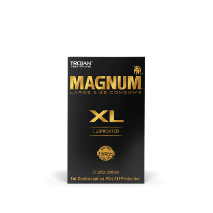xl magnum condoms black box with gold lettering