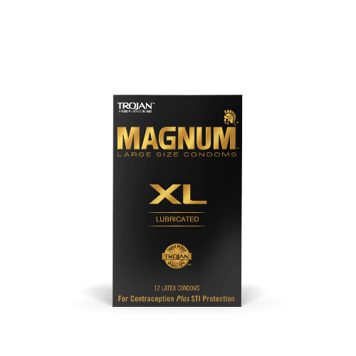xl magnum condoms black box with gold lettering